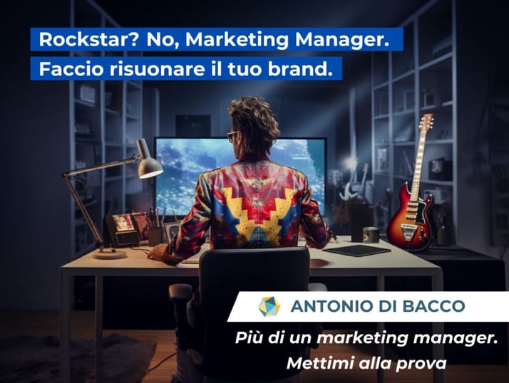 Antonio Di Bacco vestito da rockstar